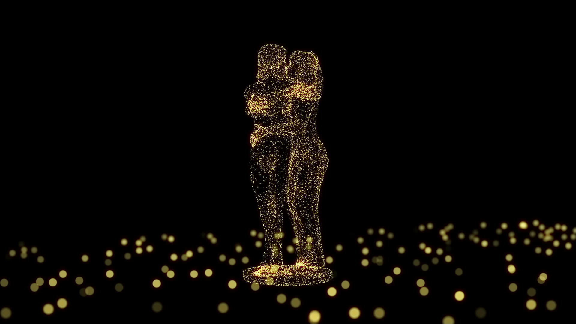 粒子特效爱情雕塑视频的预览图