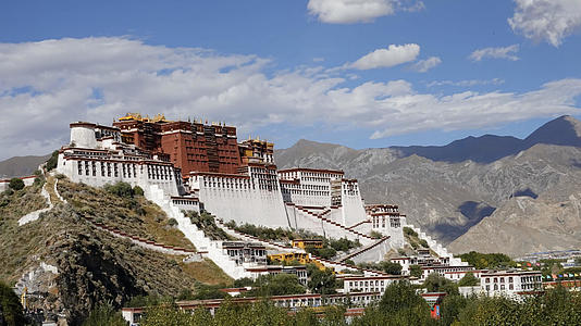 西藏拉萨布达拉宫延时摄影4K视频视频的预览图