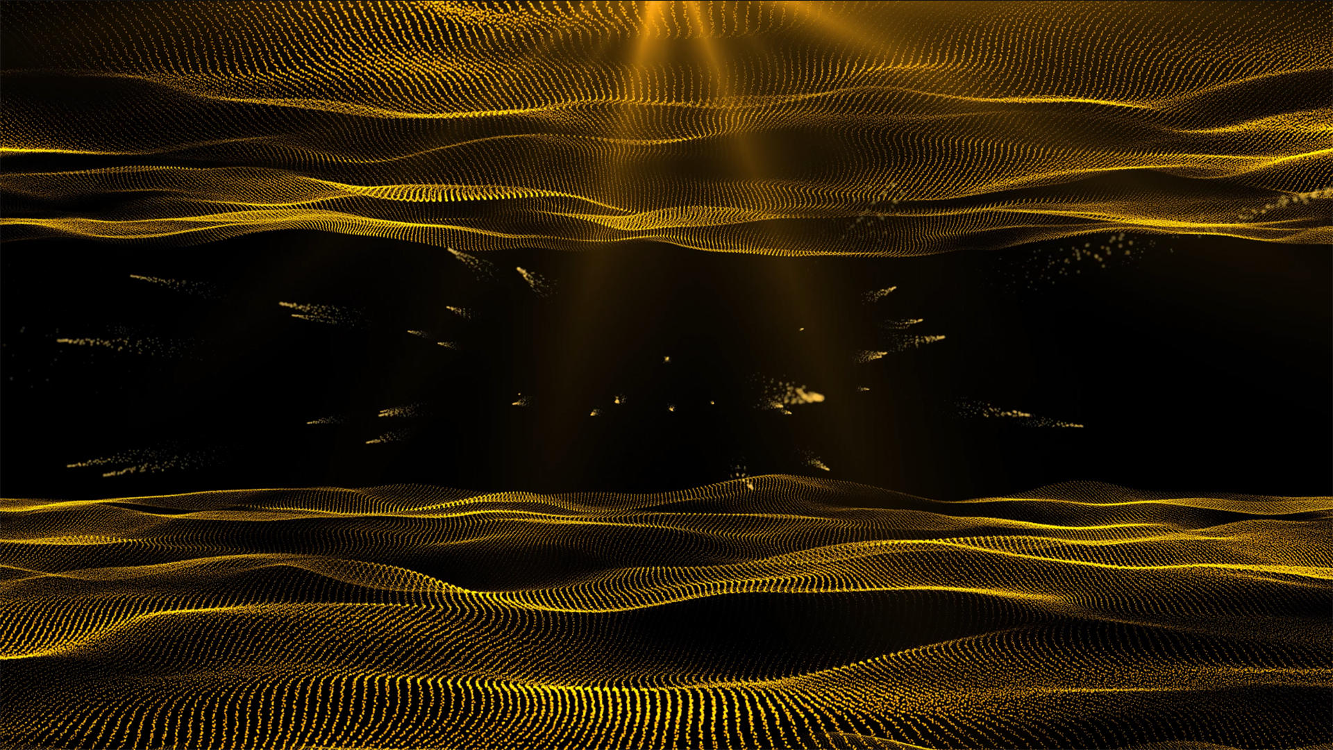 4K金色粒子空间动画背景视频的预览图