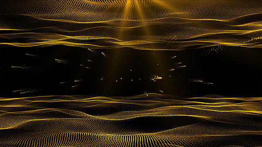 4K金色粒子空间动画背景视频的预览图