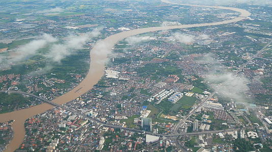 曼谷城市景观和湄公河视频的预览图