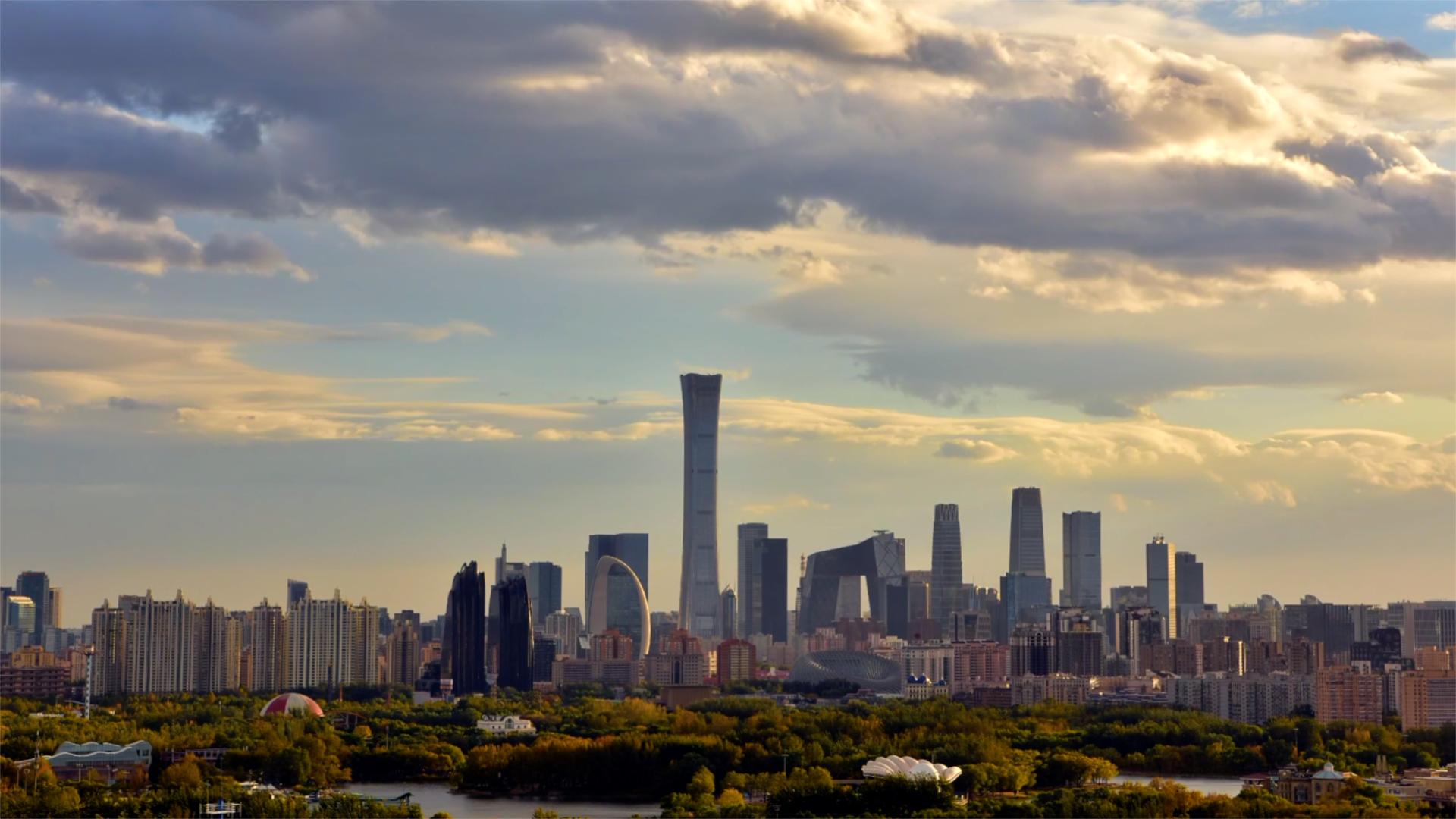 北京CBD森林公园延时视频的预览图