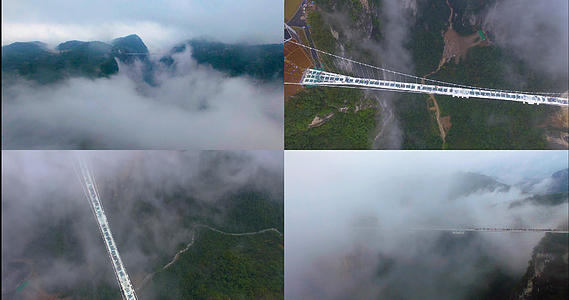 【旅游宣传片】4K湖南航拍张家界大峡谷玻璃桥合集视频的预览图