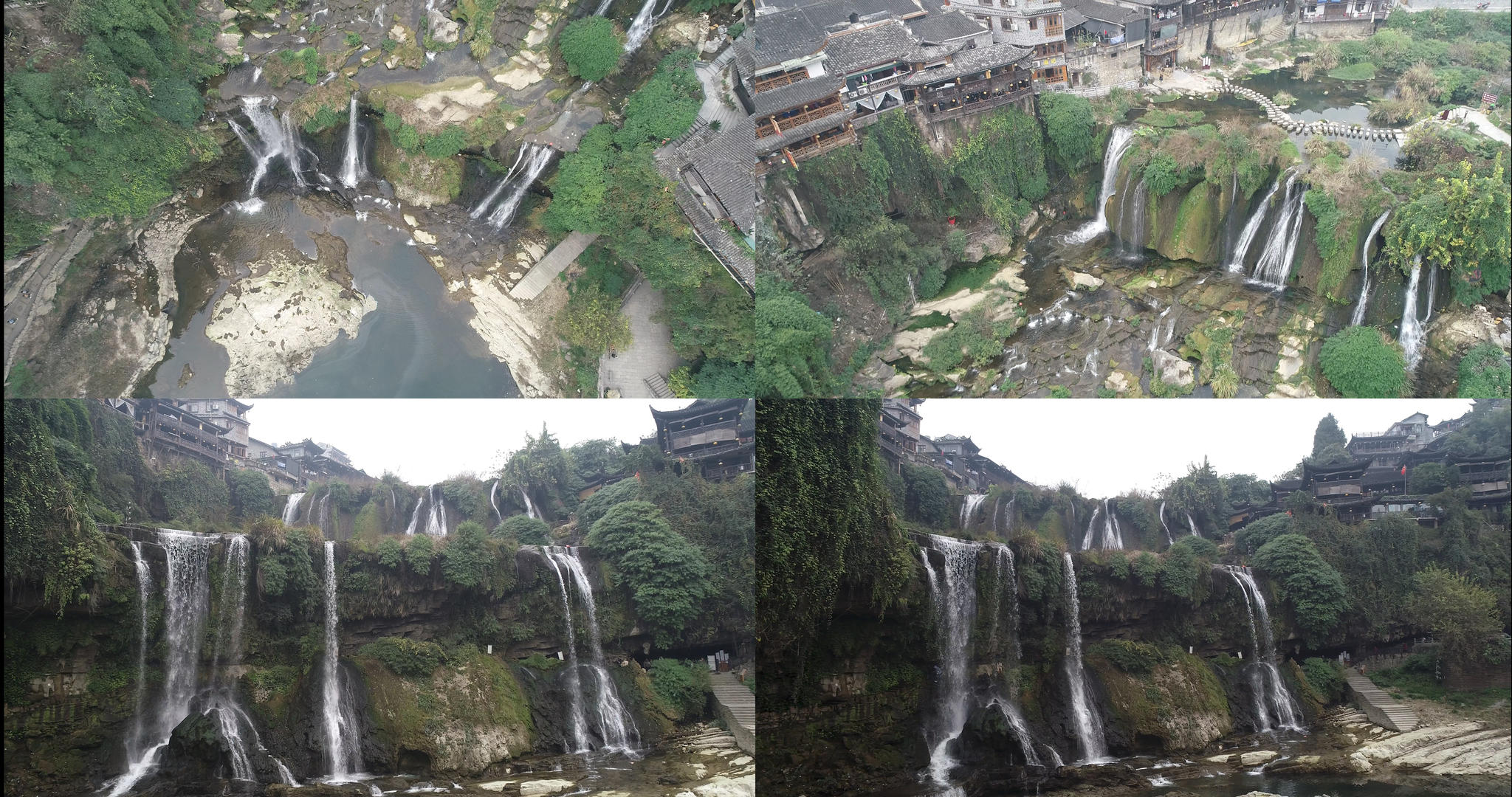 【旅游宣传片】4K湖南航拍湘西芙蓉镇瀑布合集视频的预览图