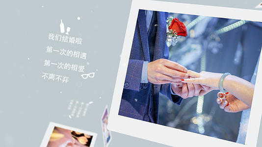 婚礼照片甜蜜回忆相册AE模板视频的预览图