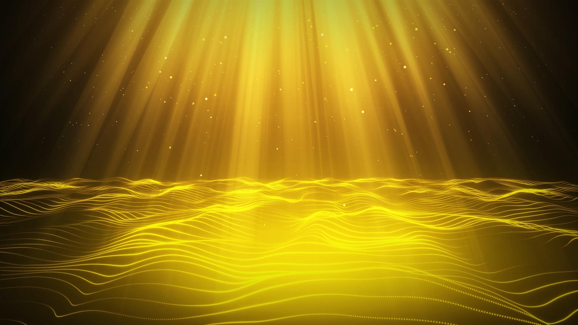 金色粒子海洋光效视频的预览图