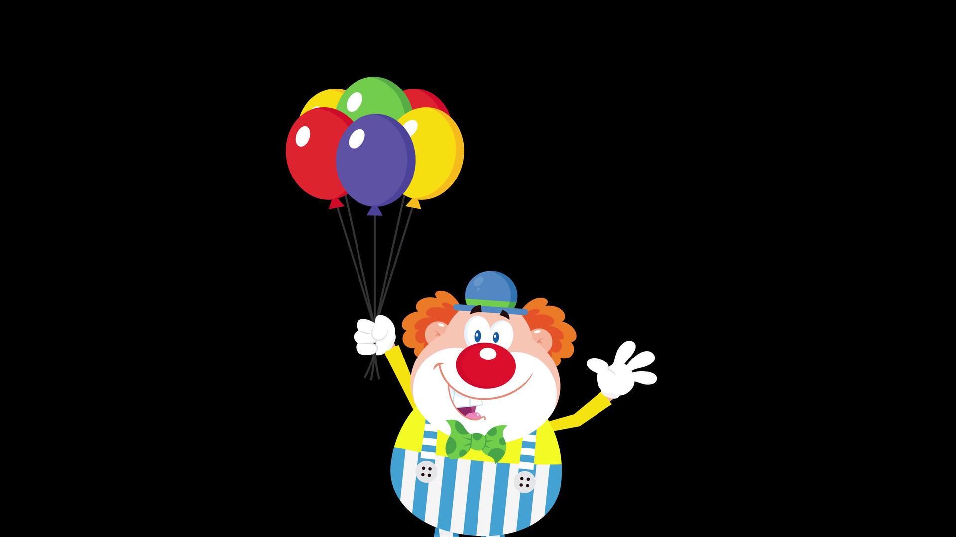 带气球的卡通人物表视频的预览图