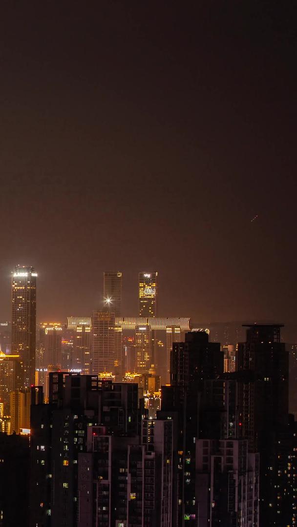 延迟重庆解放碑商业CBD夜景视频的预览图
