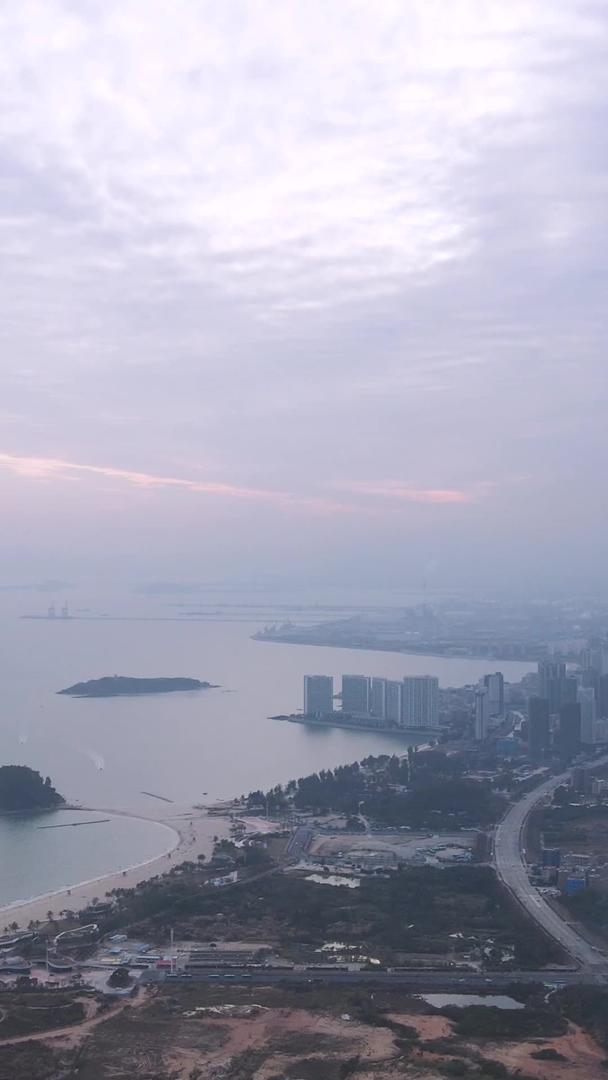 广东惠州黄金海岸航拍海景材料视频的预览图