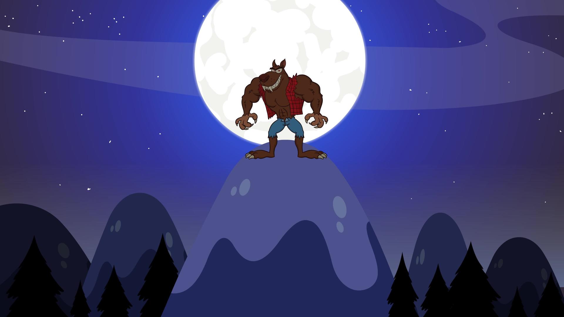 愤怒的狼人漫画人物视频的预览图