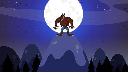 愤怒的狼人漫画人物视频的预览图