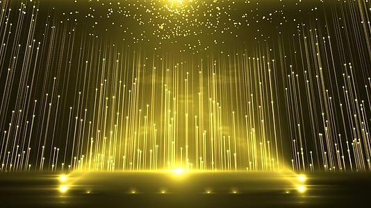 金色大气光效动态粒子背景流星视频元素视频的预览图