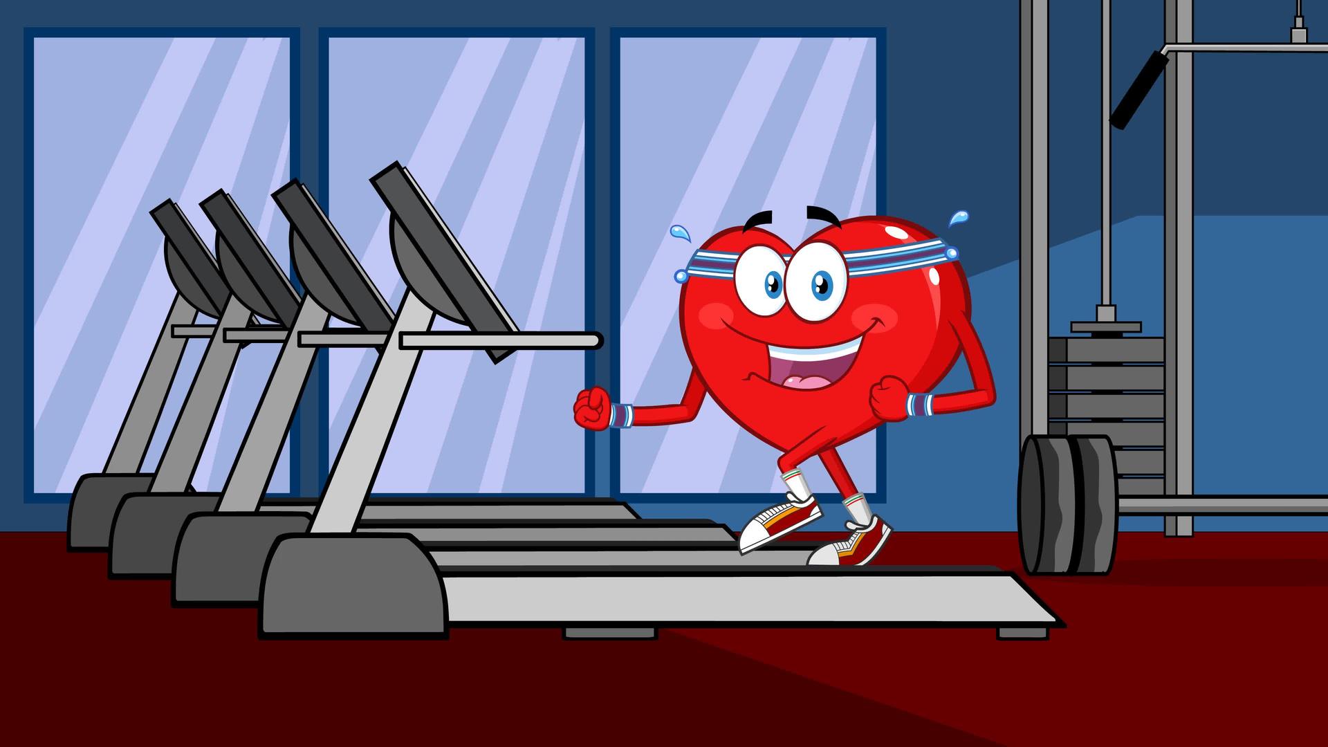 在操场上奔跑的卡通人物是健康的视频的预览图