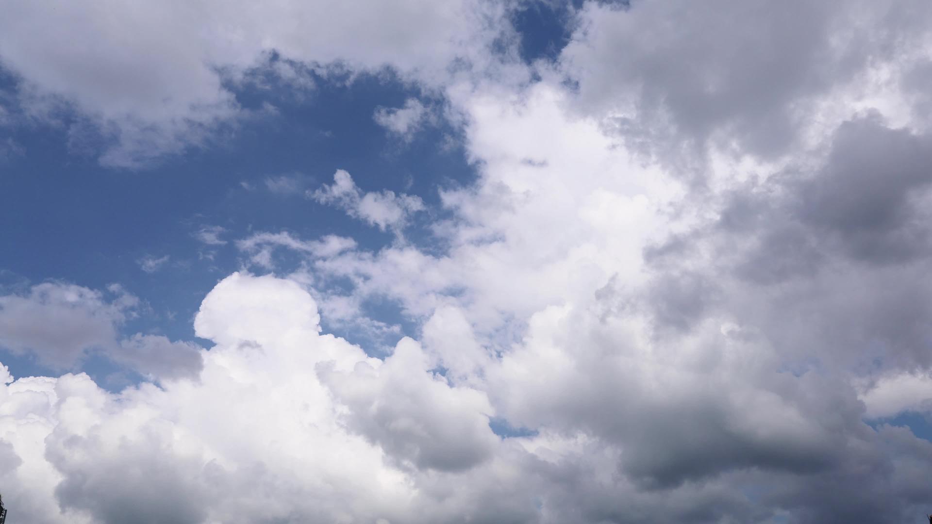 阳光明媚的蓝天白云延时视频的预览图
