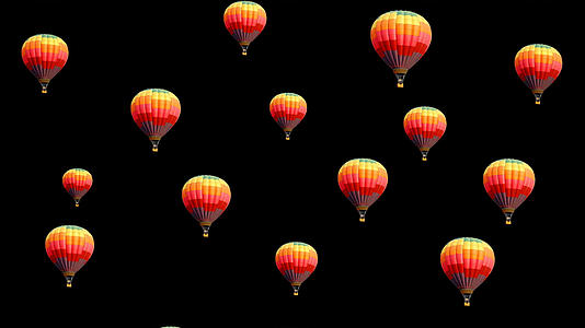 热气球上升动画元素带透明度通道视频的预览图