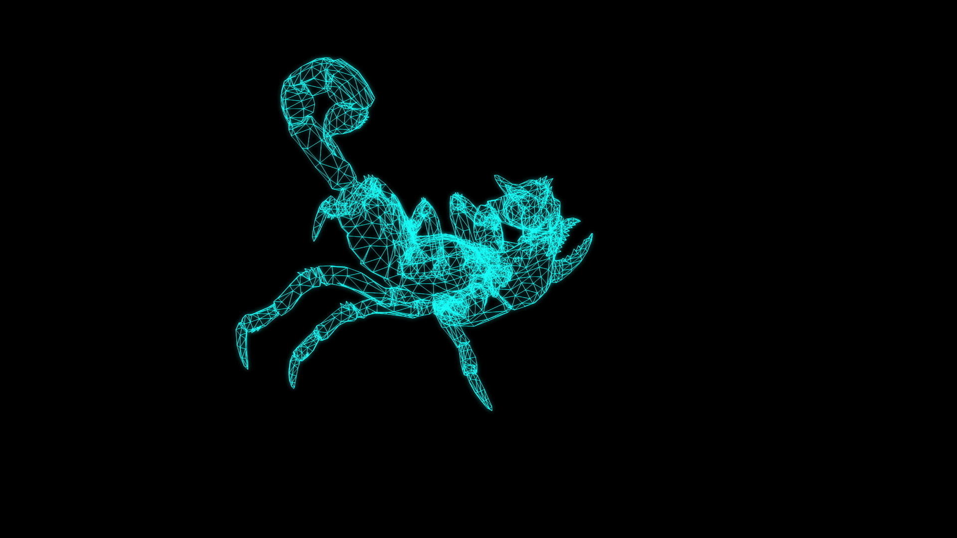 4k铁丝框架动画蝎子视频的预览图