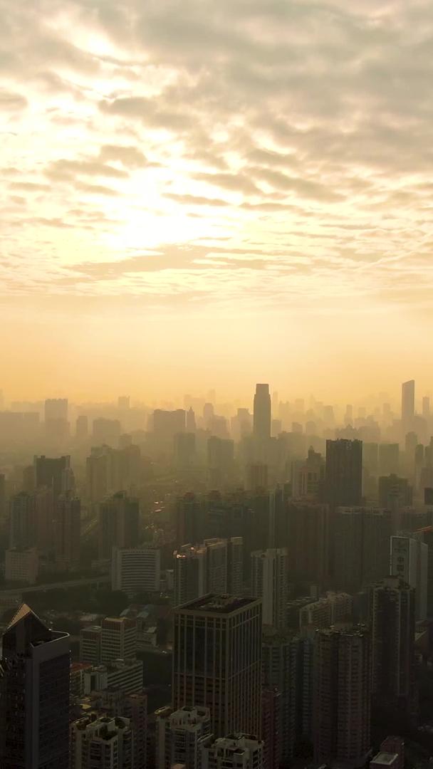 广州城市日落航拍视频的预览图