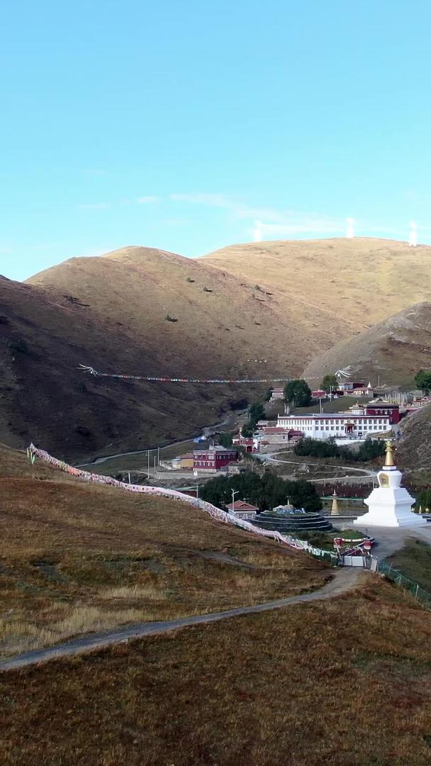 四川藏传佛寺塔公寺航拍视频视频的预览图