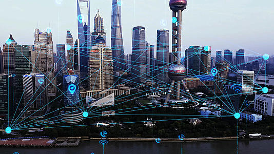 4K三维科技城市连线片头AE模板视频的预览图