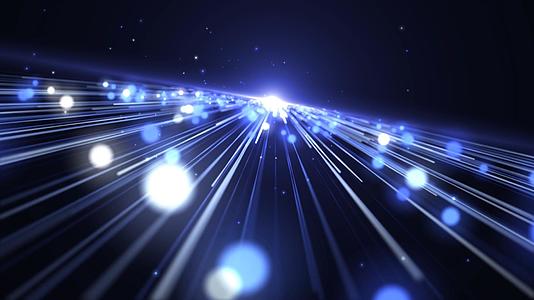 科技感蓝色大气粒子拖尾光效视频元素视频的预览图