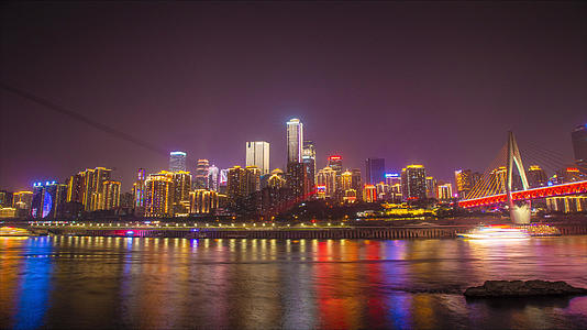 8K延时重庆渝中CBD城市夜景实拍视频视频的预览图