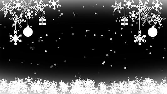圣诞雪花边框视频的预览图