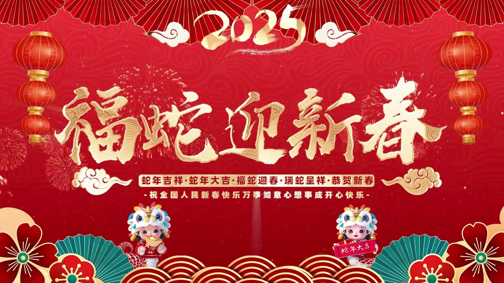 新年快乐元旦文字宣传展示2025视频的预览图