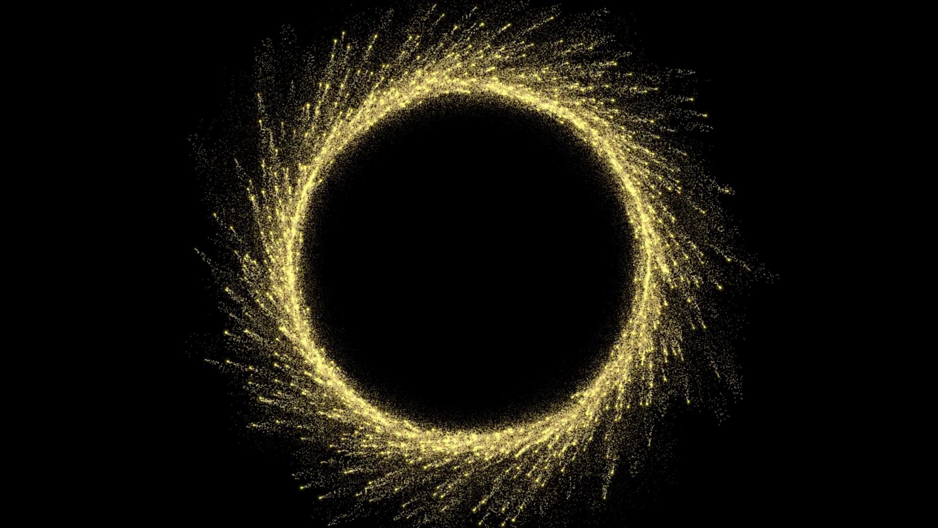 金色大气粒子散发旋转拖尾动态视频元素视频的预览图