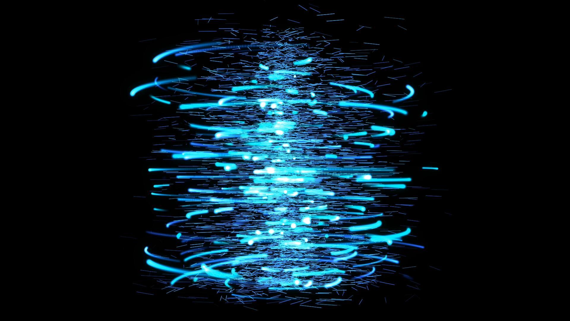 蓝色粒子光柱视频的预览图