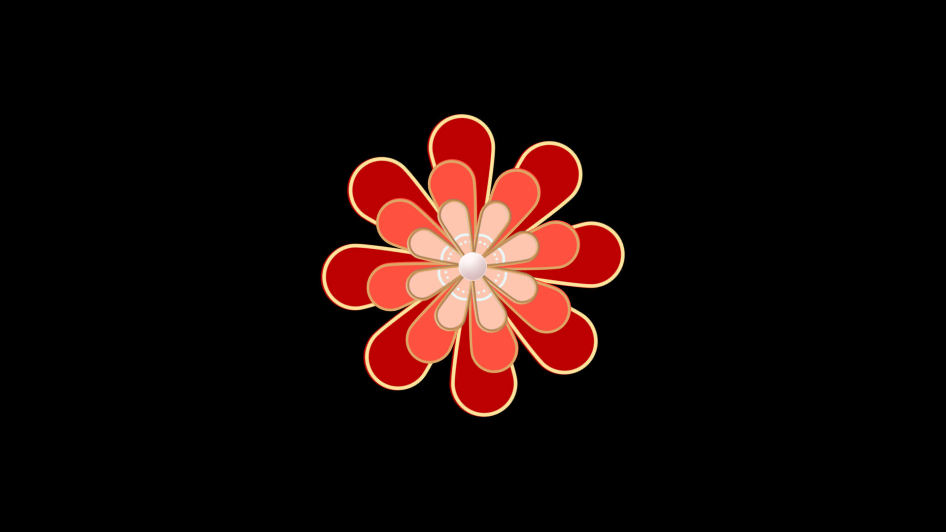 4K大气立体花朵旋转动画元素视频的预览图