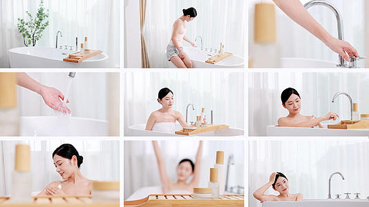 女生浴缸合集视频的预览图