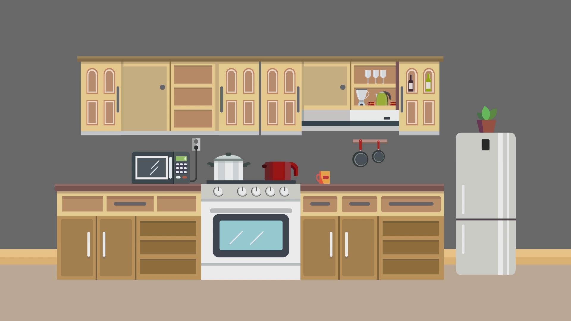 卡通MG厨房场景动画视频的预览图