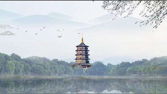 古典风中国水墨风景动画视频的预览图