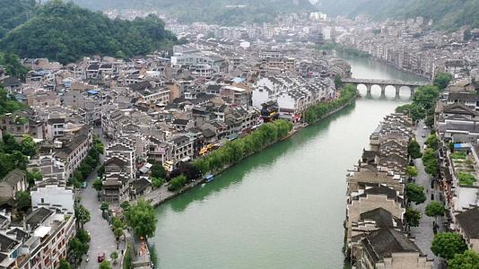 贵州镇远古城古建筑航拍视频的预览图