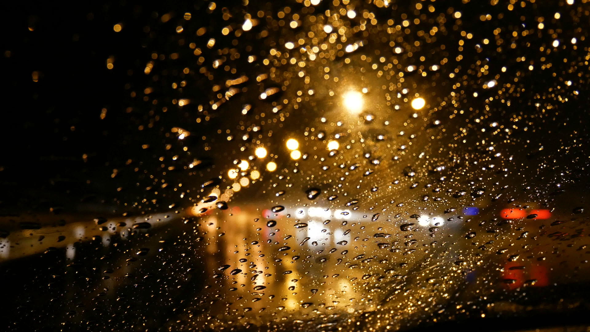 晚上我看到路边下雨的路灯视频的预览图