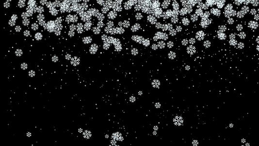 纯净雪花飘落视频的预览图