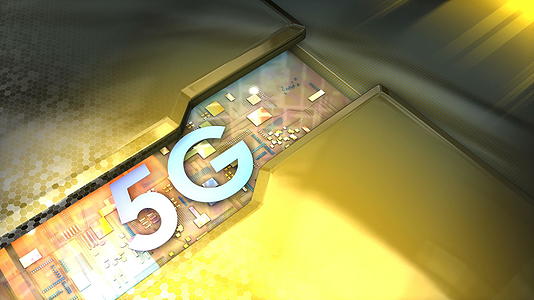 金色5g技术概念动画视频的预览图