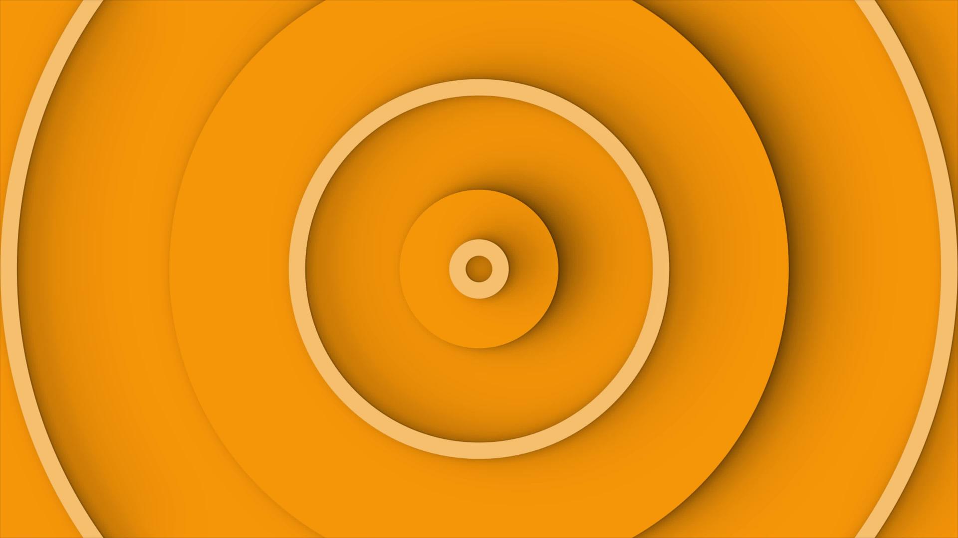 围绕背景动画与橙色同心圆从中心移动视频的预览图