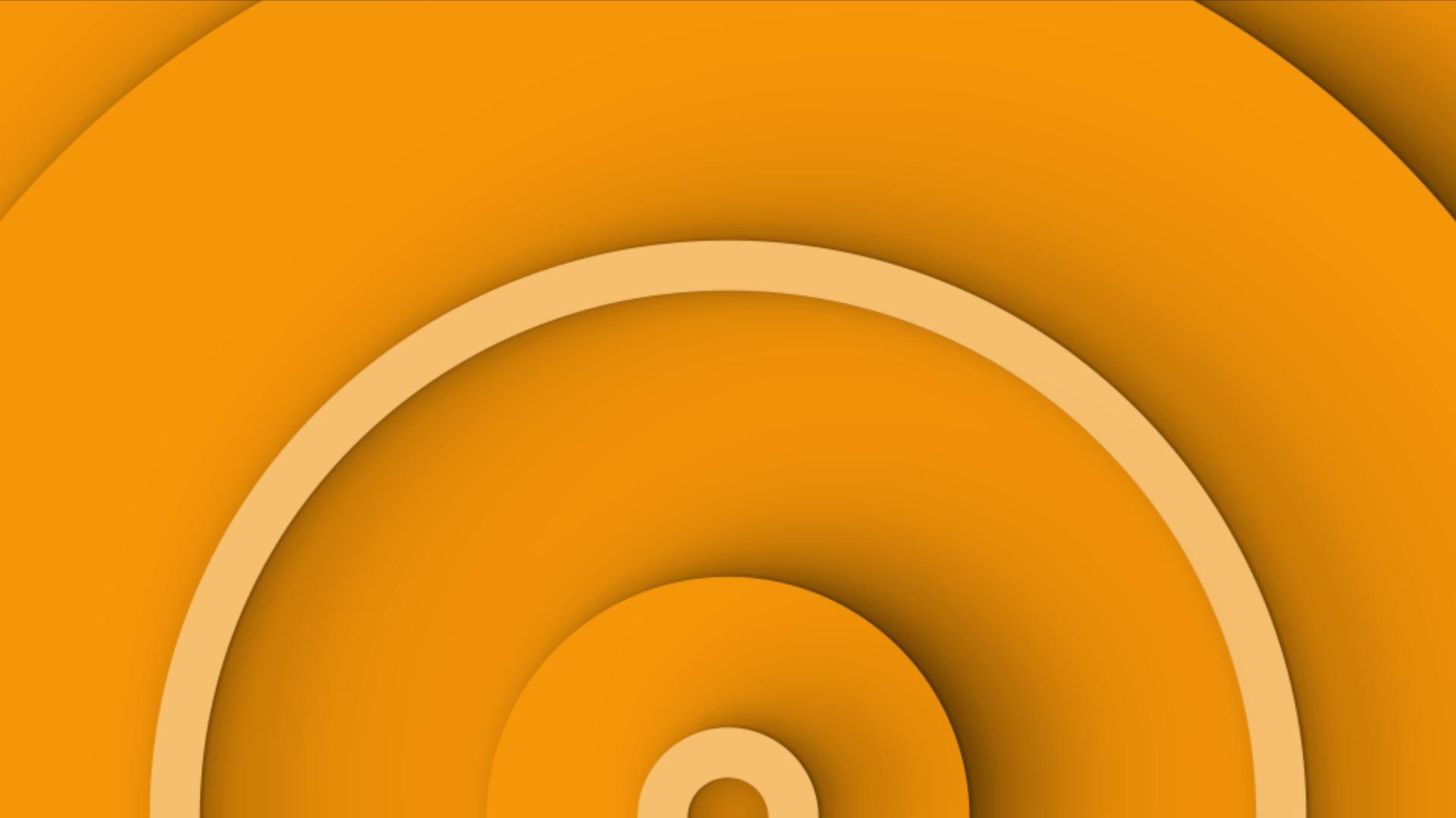 橙色同心环背景动画从中心移动视频的预览图