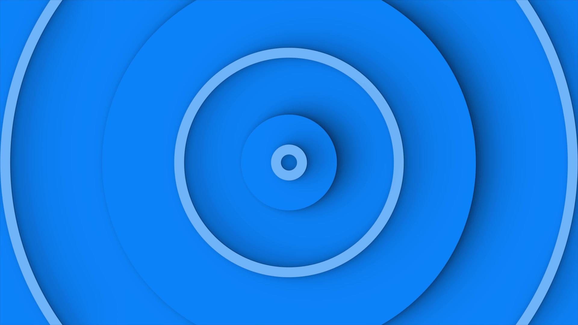 围绕背景动画蓝色同心圆从中心移动视频的预览图