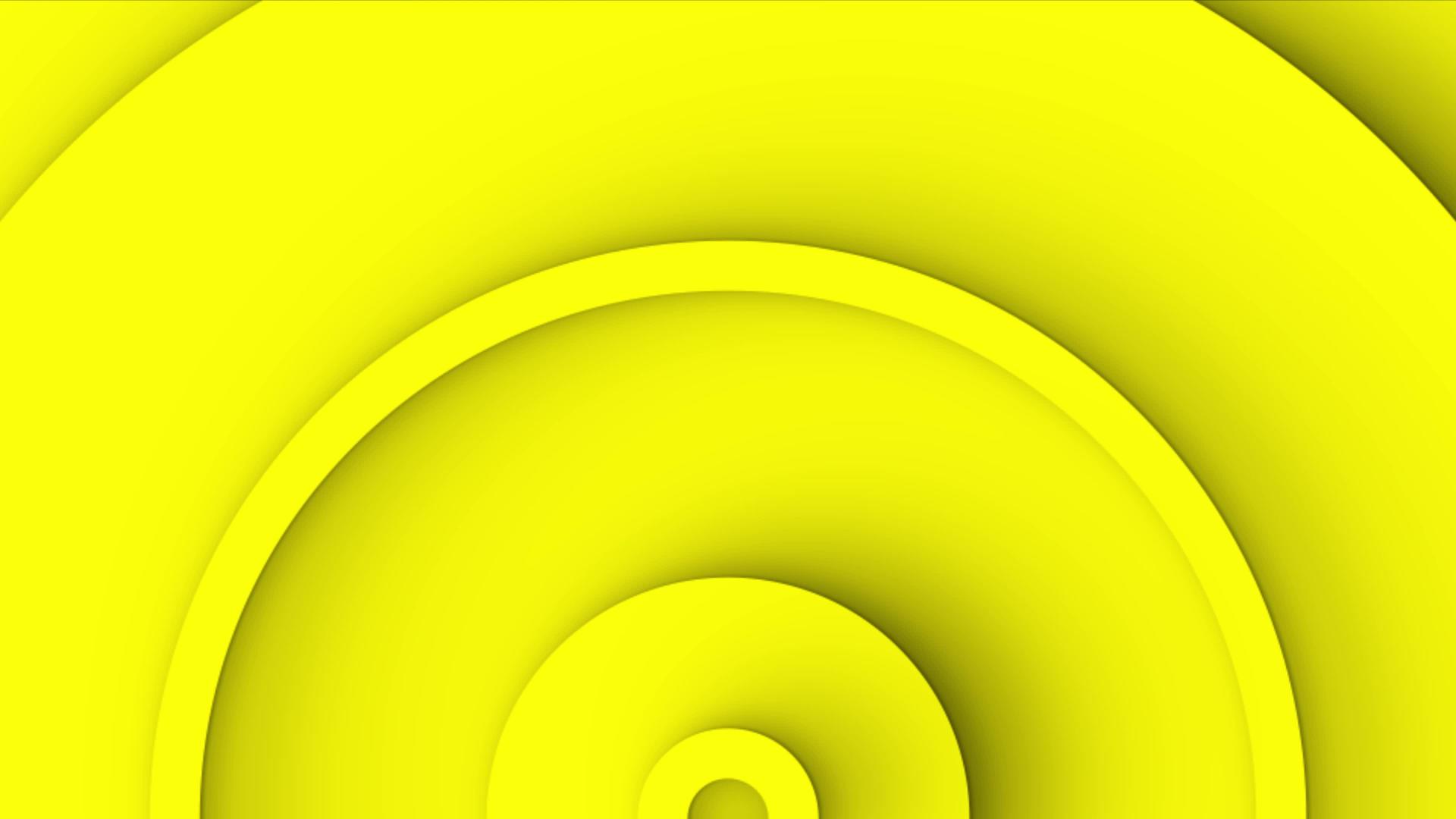 黄色同心环背景动画从中心移动视频的预览图