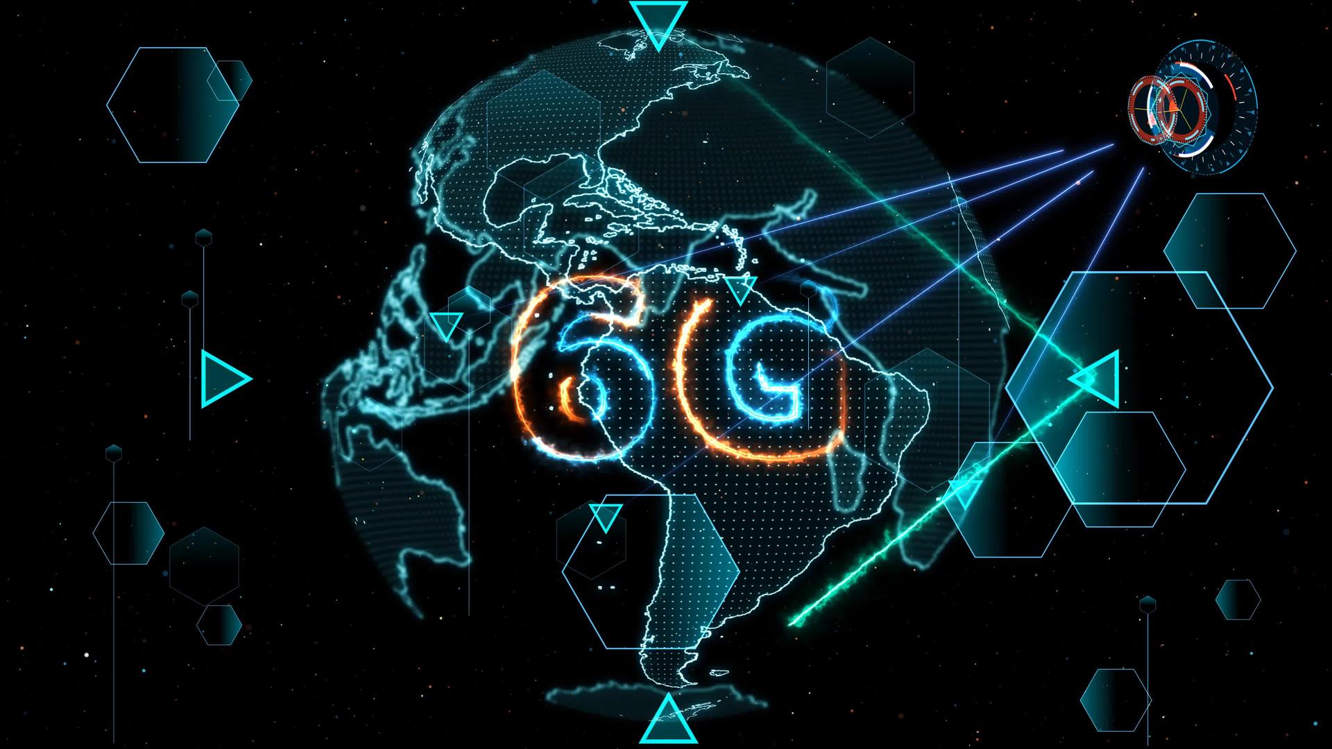 6G网络超高速互联网数字世界地图监控数字仪表周期雷达视频的预览图