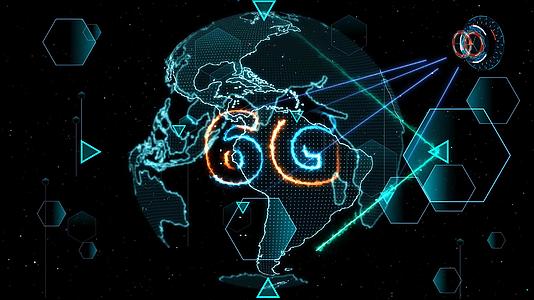 6G网络超高速互联网数字世界地图监控数字仪表周期雷达视频的预览图