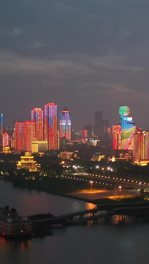 武汉城市风景夜景航拍视频视频的预览图