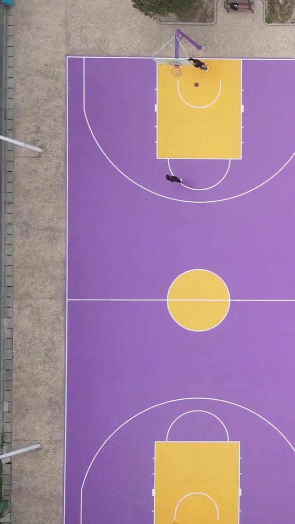 航拍城市体育健身篮球赛素材视频的预览图