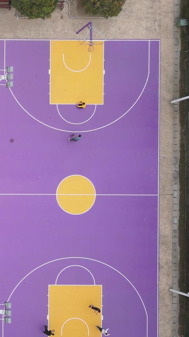 航拍城市体育健身篮球赛素材视频的预览图