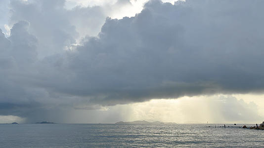 4K清晨海边的风云变化视频的预览图