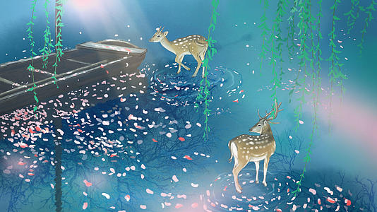 鹿与舟背景视频视频的预览图
