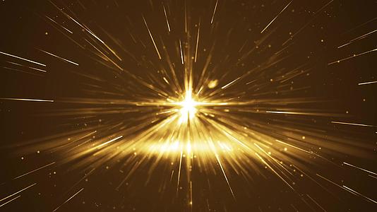 震撼金色粒子光线视频的预览图