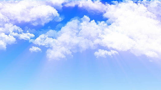 4K唯美的蓝天白云背景素材视频的预览图